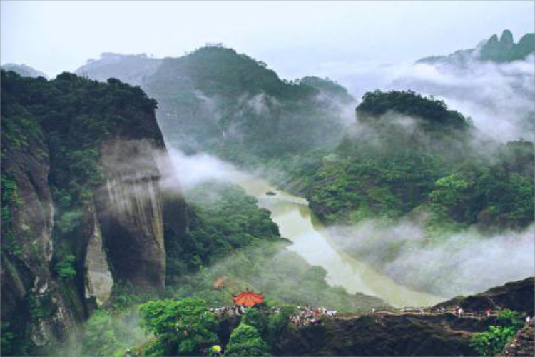 康辉旅游网广州往返福建武夷山天游峰、九曲竹筏、一线天、大红袍景区双动纯玩4天，乐享武夷山